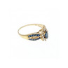 14K Yellow Gold Sapphire & Diamonds Ring Size 5.5