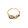 10K Yellow Gold Multi Gemstones Ring Size 6.5