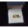 10K Yellow Gold Multi Gemstones Ring Size 6.5