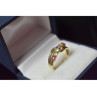 10K Yellow Gold Multi Gemstones Ring Size 6.5
