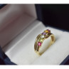 10K Yellow Gold Multi Gemstones Ring Size 6.5