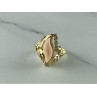 14K Yellow Gold Pink Agate & Sapphires Ring Size 5.5