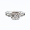 10K White Gold Diamonds Ring Size 6.5