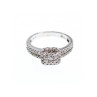 10K White Gold Diamonds Ring Size 6.5