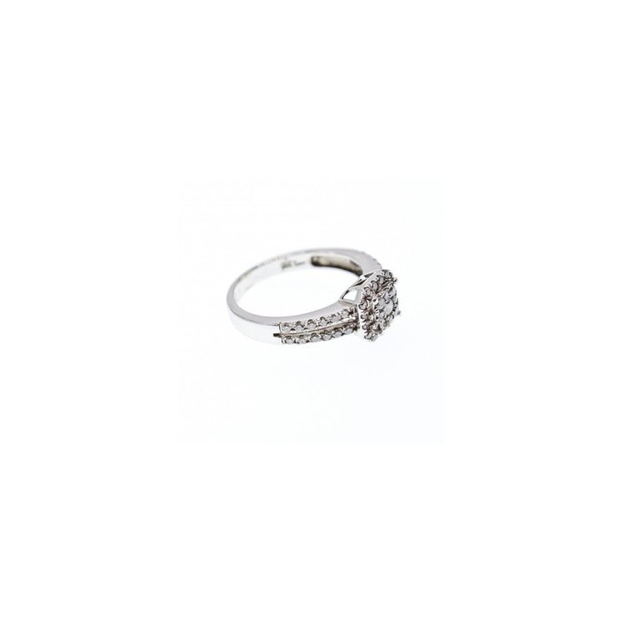 10K White Gold Diamonds Ring Size 6.5