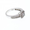 10K White Gold Diamonds Ring Size 6.5