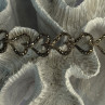 925 Sterling Silver Marcasite Hearts Bracelet Length 7.5