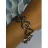 925 Sterling Silver Marcasite Hearts Bracelet Length 7.5
