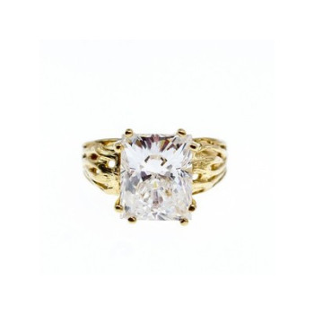 10K Yellow Gold CZ Ring Size 6.5 UTC