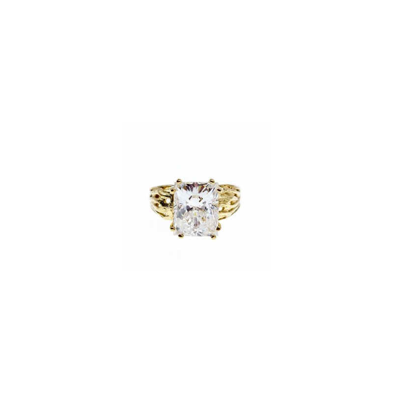 10K Yellow Gold CZ Ring Size 6.5 UTC