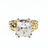 10K Yellow Gold CZ Ring Size 6.5 UTC