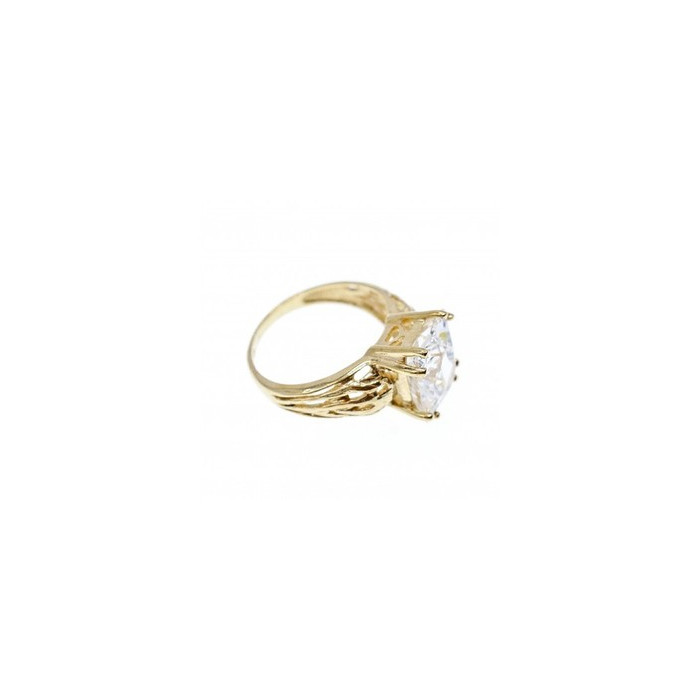 10K Yellow Gold CZ Ring Size 6.5 UTC