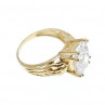 10K Yellow Gold CZ Ring Size 6.5 UTC