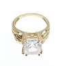 10K Yellow Gold CZ Ring Size 6.5 UTC