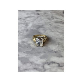 10K Yellow Gold CZ Ring Size 6.5 UTC