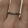 10K Yellow Gold Black Diamonds Ring Size 8