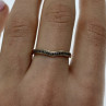 10K Yellow Gold Black Diamonds Ring Size 8