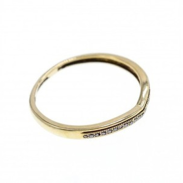 10K Yellow Gold Black Diamonds Ring Size 8