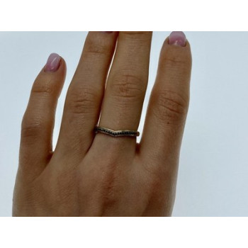 10K Yellow Gold Black Diamonds Ring Size 8