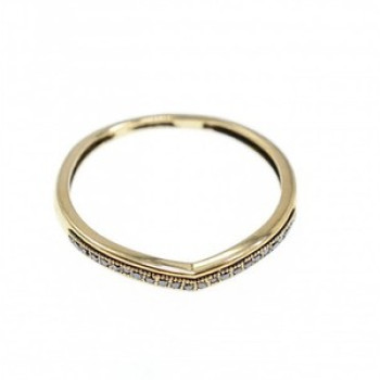 10K Yellow Gold Black Diamonds Ring Size 8