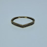 10K Yellow Gold Black Diamonds Ring Size 8