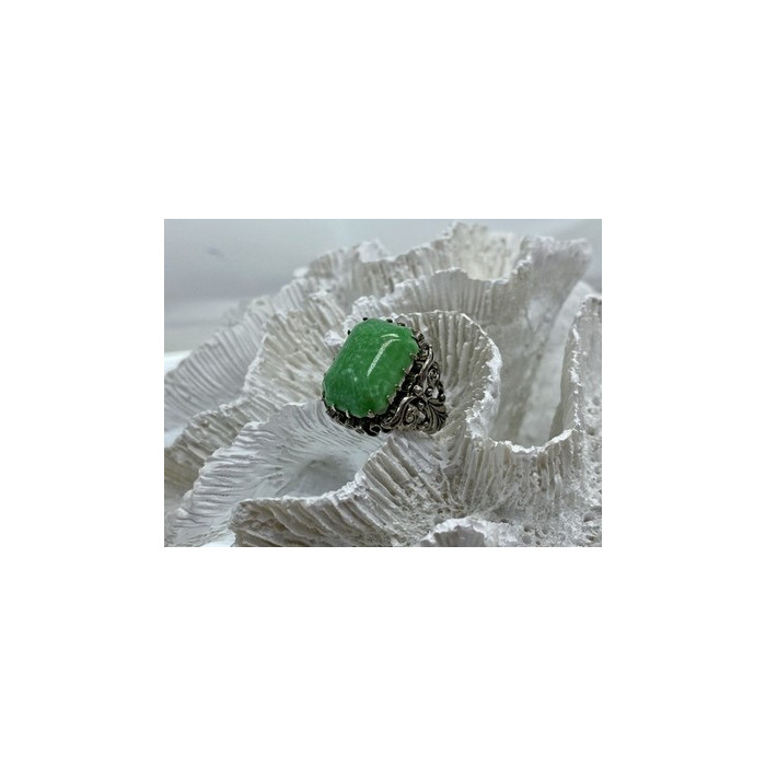 Vintage 925 Sterling Silver Jasper Ring Size 7