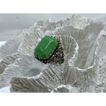 Vintage 925 Sterling Silver Jasper Ring Size 7