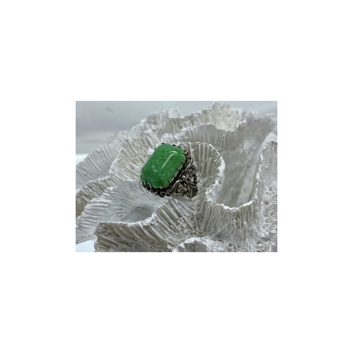 Vintage 925 Sterling Silver Jasper Ring Size 7