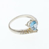 925 Sterling Silver Topaz & CZ Ring Size 9.5