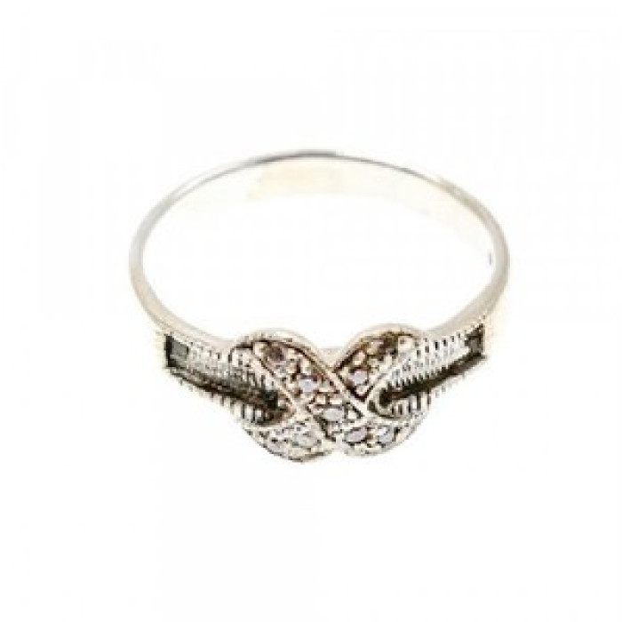 Vintage 925 Sterling Silver CZ Ring Size 9