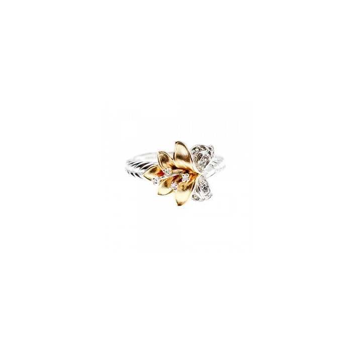 925 Sterling Silver Gold Plated CZ 