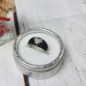 925 Sterling Silver Black Spinel & Goshenite Ring Size 6.5