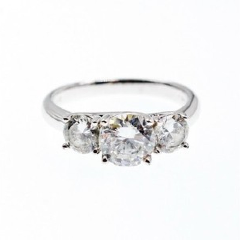 925 Sterling Silver CZ Ring Size 10.5