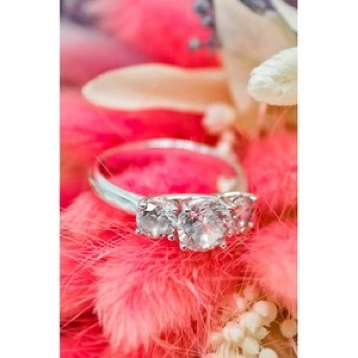 925 Sterling Silver CZ Ring Size 10.5