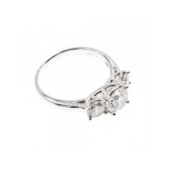 925 Sterling Silver CZ ring Size 10.5
