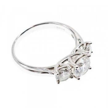 925 Sterling Silver CZ Ring Size 10.5