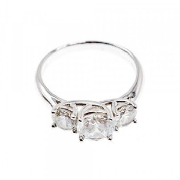 925 Sterling Silver CZ Ring Size 10.5