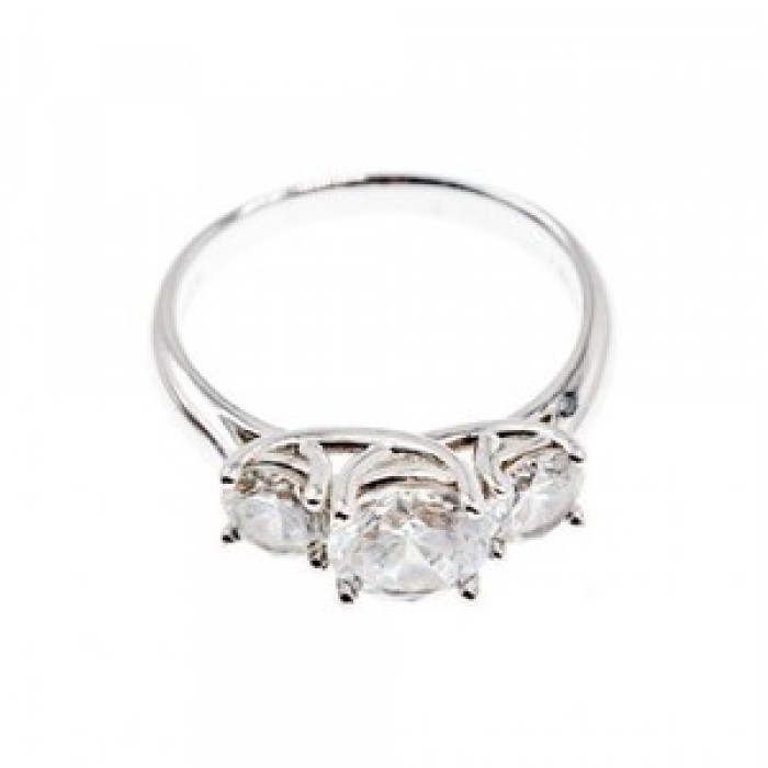 925 Sterling Silver CZ Ring Size 10.5