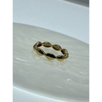 925 Sterling Silver Gold Plated Ring Size 6.5