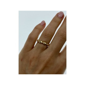 925 Sterling Silver Gold Plated Ring Size 6.5