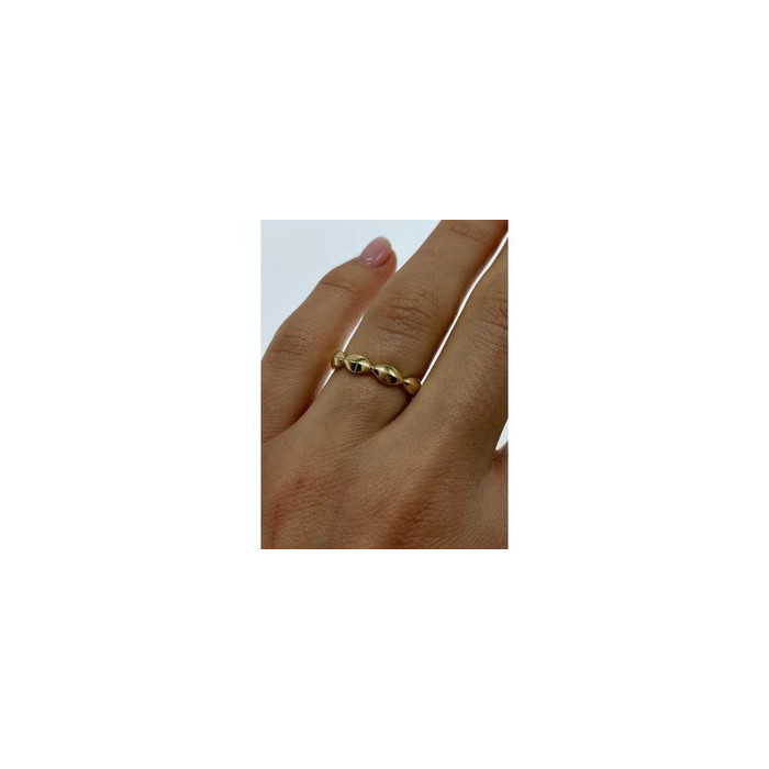 925 Sterling Silver Gold Plated Ring Size 6.5