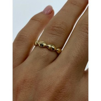 925 Sterling Silver Gold Plated Ring Size 6.5