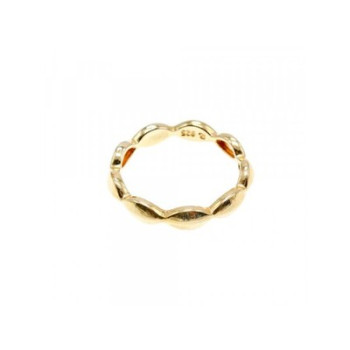 925 Sterling Silver Gold Plated Ring Size 6.5