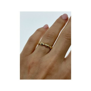 925 Sterling Silver Gold Plated Ring Size 6.5