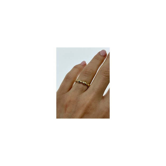 925 Sterling Silver Gold Plated Ring Size 6.5