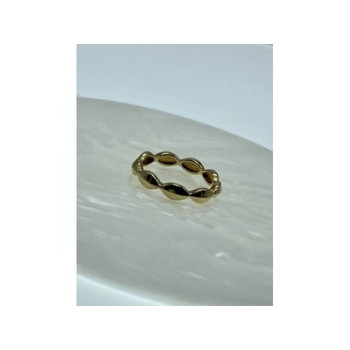 925 Sterling Silver Gold Plated Ring Size 6.5