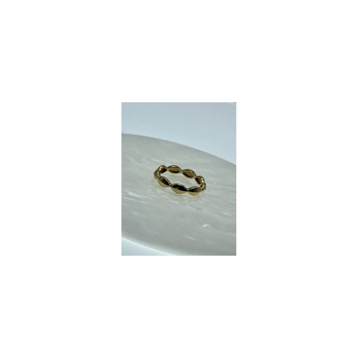 925 Sterling Silver Gold Plated Ring Size 6.5