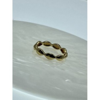 925 Sterling Silver Gold Plated Ring Size 6.5