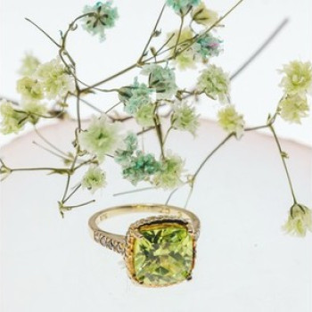 925 Sterling Silver With Gilding &CZ 