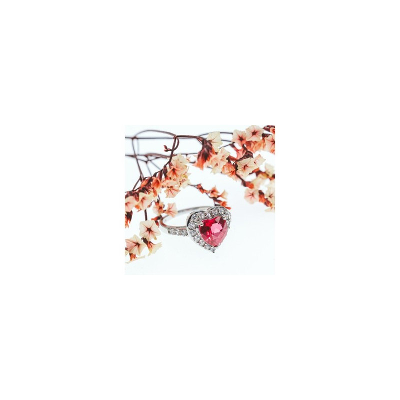 925 Sterling Silver Ruby & CZ 